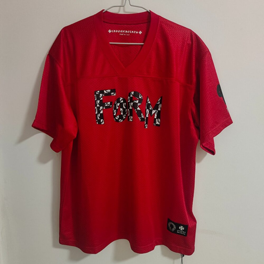Chrome Hearts Red Jersey Shirt Short Sleeve
